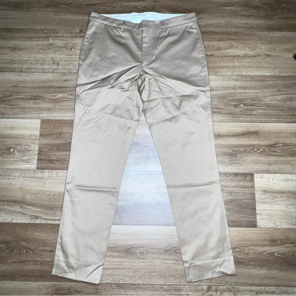 Salle Privee Chino Pants 36x30 Mens Brown Gehry Flat Front Tapered Formal Italy
